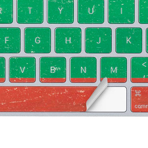 Bulgarian Flag Distressed Magic Keyboard Skin