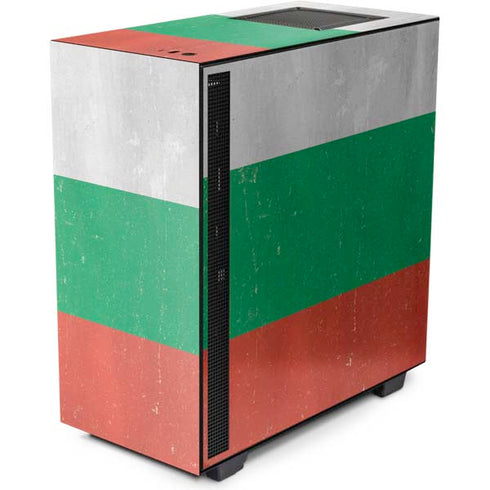 Bulgarian Flag Distressed NZXT H510 Compact ATX Mid-Tower Case Skin
