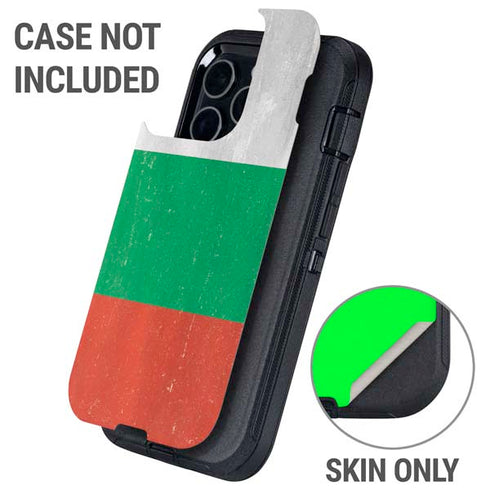 Bulgarian Flag Distressed Otterbox Defender iPhone Skin