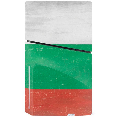Bulgarian Flag Distressed PS5 Slim Disk Bundle Skin