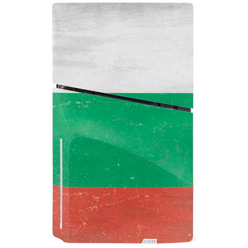 Bulgarian Flag Distressed PS5 Slim Disk Console Skin