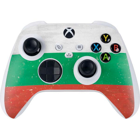 Bulgarian Flag Distressed Xbox Series S Controller Skin