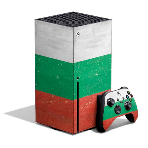 Bulgarian Flag Distressed Xbox Series X Bundle Skin