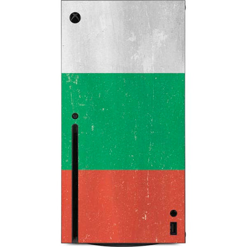 Bulgarian Flag Distressed Xbox Series X Console Skin