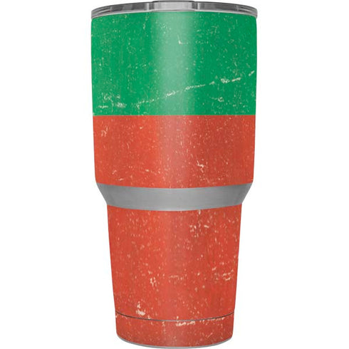 Bulgarian Flag Distressed Yeti 30oz Rambler Tumbler Skin