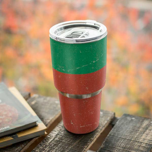 Bulgarian Flag Distressed Yeti 30oz Rambler Tumbler Skin