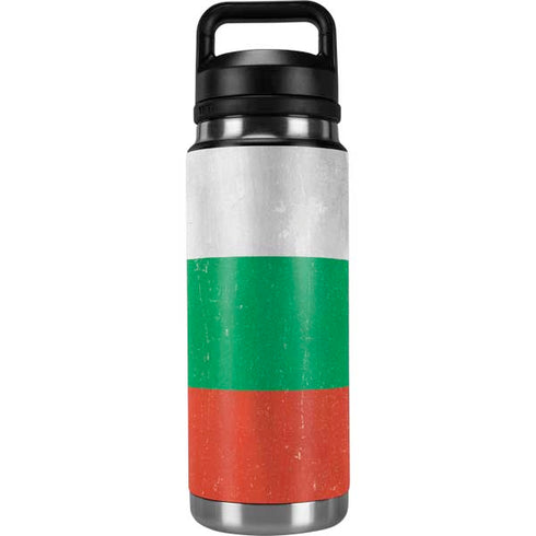 Bulgarian Flag Distressed YETI Rambler 26oz Bottle Skin