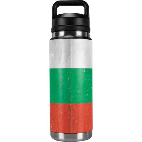 Bulgarian Flag Distressed YETI Rambler 26oz Bottle Skin