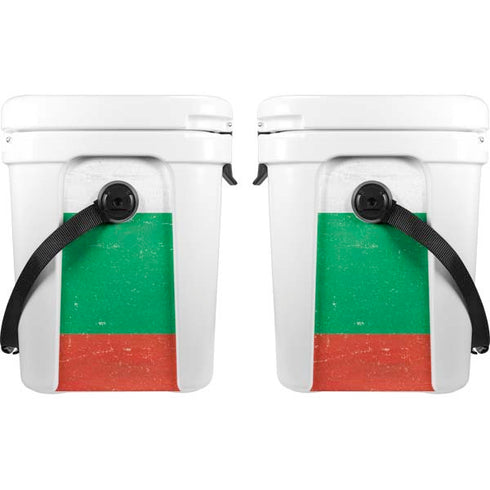 Bulgarian Flag Distressed YETI Roadie 24 Hard Cooler Skin