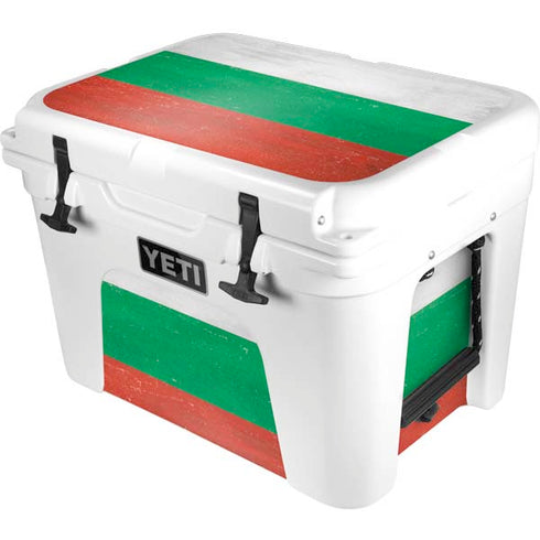 Bulgarian Flag Distressed YETI Tundra 35 Hard Cooler Skin