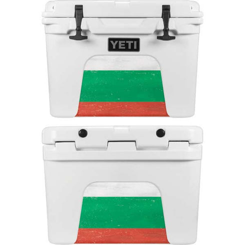 Bulgarian Flag Distressed YETI Tundra 35 Hard Cooler Skin