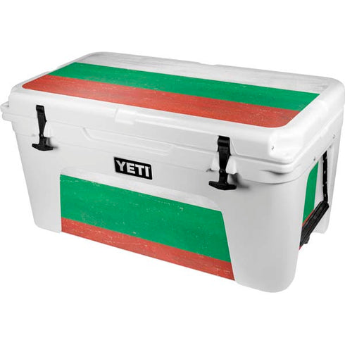 Bulgarian Flag Distressed YETI Tundra 65 Hard Cooler Skin