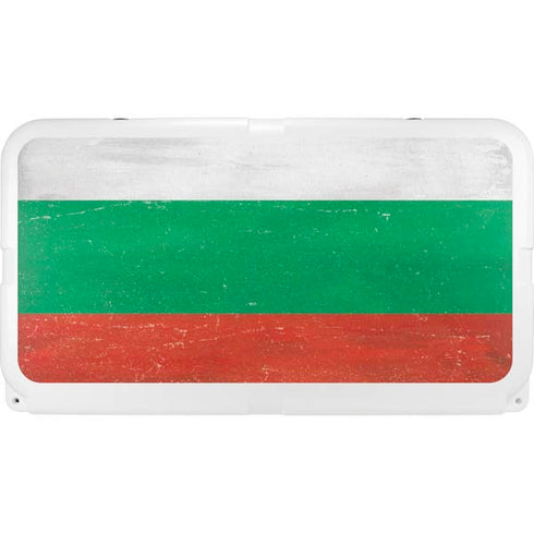 Bulgarian Flag Distressed YETI Tundra 65 Hard Cooler Skin