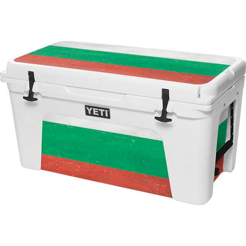 Bulgarian Flag Distressed YETI Tundra 75 Hard Cooler Skin
