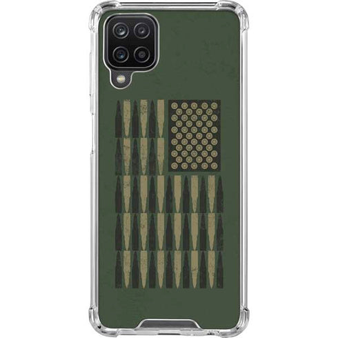 Bullet American Flag Galaxy A12 Clear Case