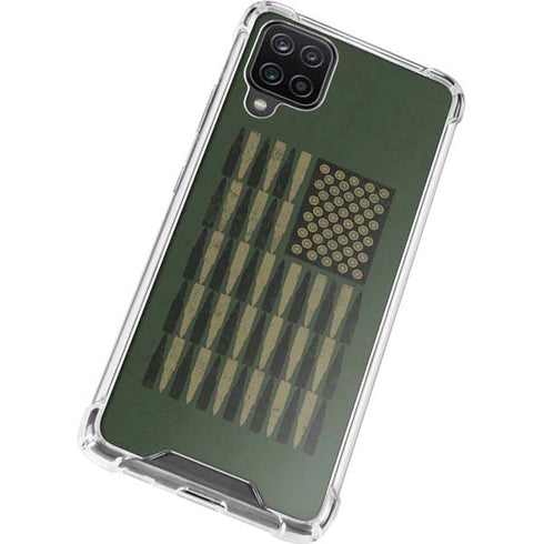 Bullet American Flag Galaxy A12 Clear Case
