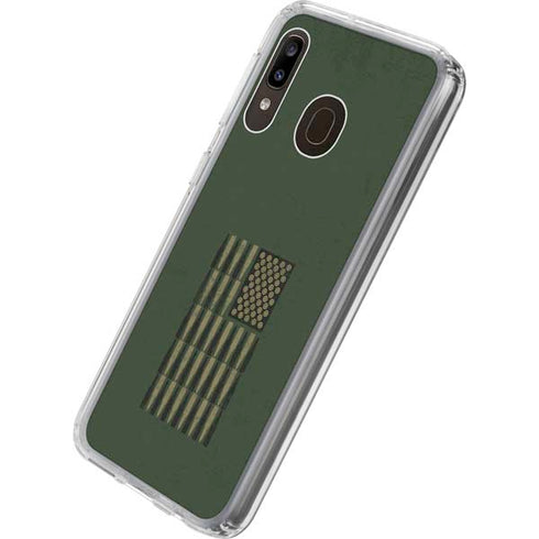 Bullet American Flag Galaxy A20 Clear Case