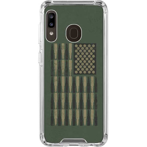 Bullet American Flag Galaxy A30 Clear Case