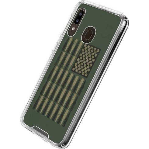 Bullet American Flag Galaxy A30 Clear Case