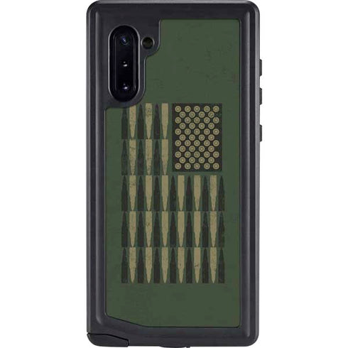 Bullet American Flag Galaxy Note 10 Waterproof Case