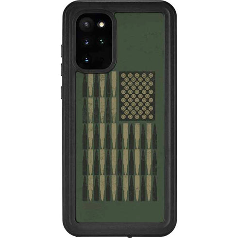Bullet American Flag Galaxy S20 Plus Waterproof Case