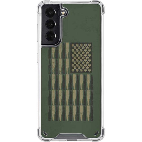 Bullet American Flag Galaxy S21 5G Clear Case