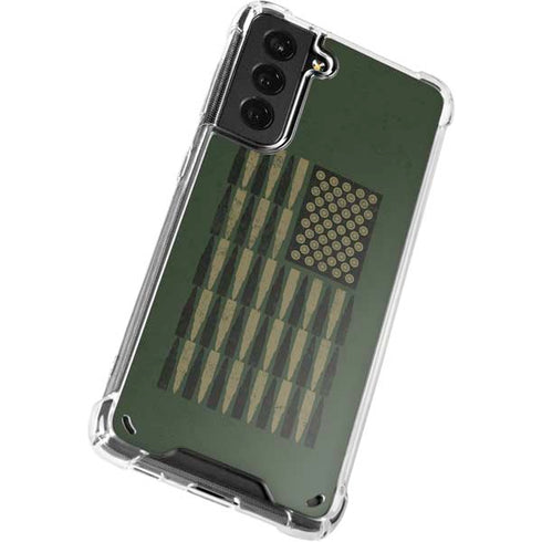 Bullet American Flag Galaxy S21 5G Clear Case