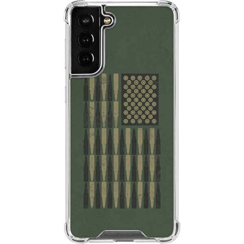 Bullet American Flag Galaxy S21 FE Clear Case