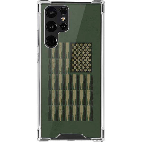 Bullet American Flag Galaxy S22 Ultra Clear Case
