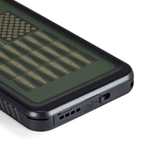 Bullet American Flag Galaxy S23 Plus Waterproof Case
