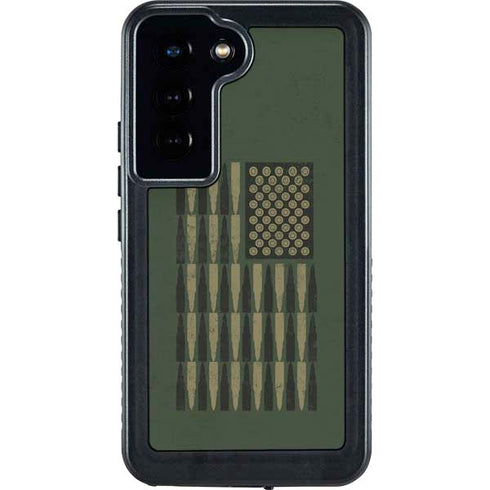 Bullet American Flag Galaxy S23 Waterproof Case