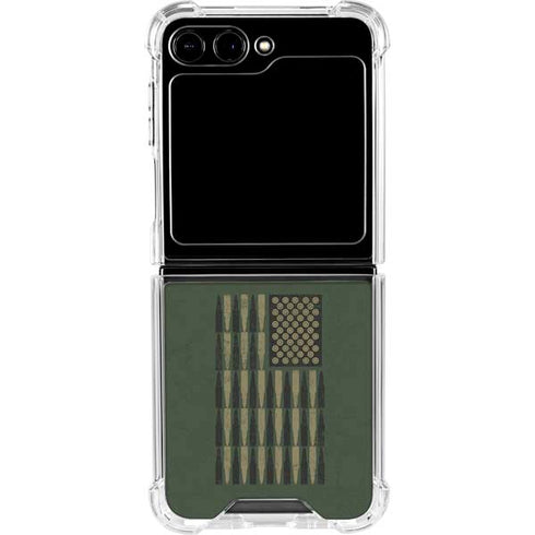 Bullet American Flag Galaxy Z Flip5 5G Clear Case