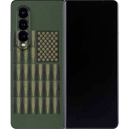 Bullet American Flag Galaxy Z Fold4 5G Skin