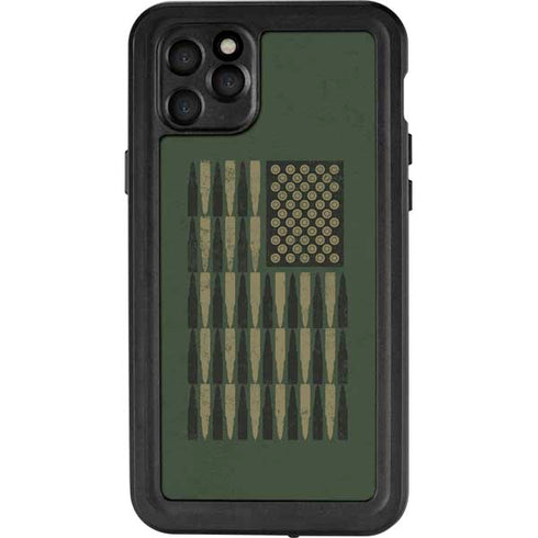 Bullet American Flag iPhone 11 Pro Max Waterproof Case