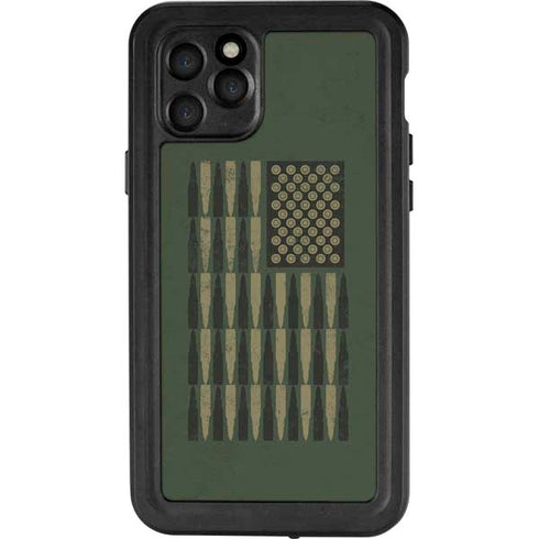 Bullet American Flag iPhone 11 Pro Waterproof Case