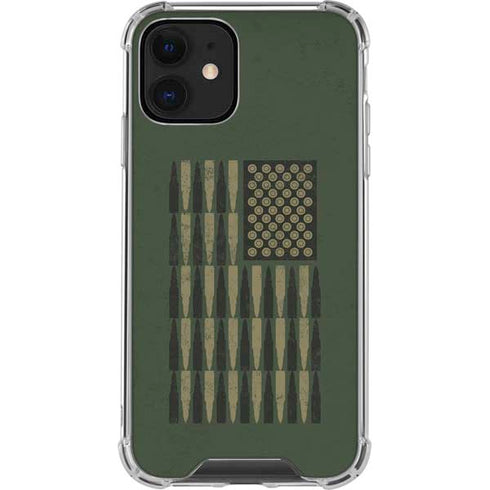 Bullet American Flag iPhone 12 Clear Case