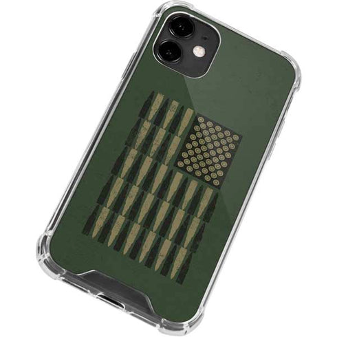 Bullet American Flag iPhone 12 Clear Case
