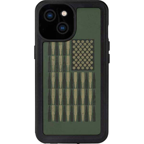 Bullet American Flag iPhone 13 Mini Waterproof Case