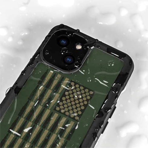 Bullet American Flag iPhone 13 Mini Waterproof Case
