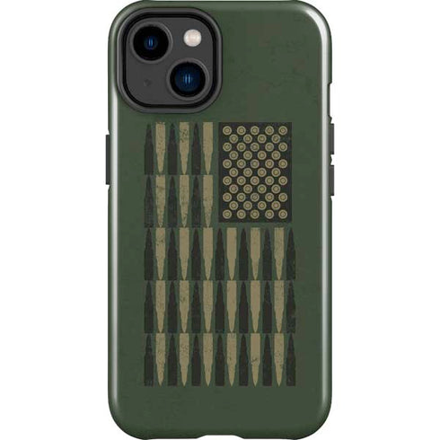 Bullet American Flag iPhone 14 Plus Impact Case