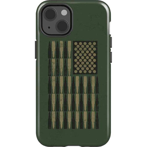 Bullet American Flag iPhone 15 Impact Case