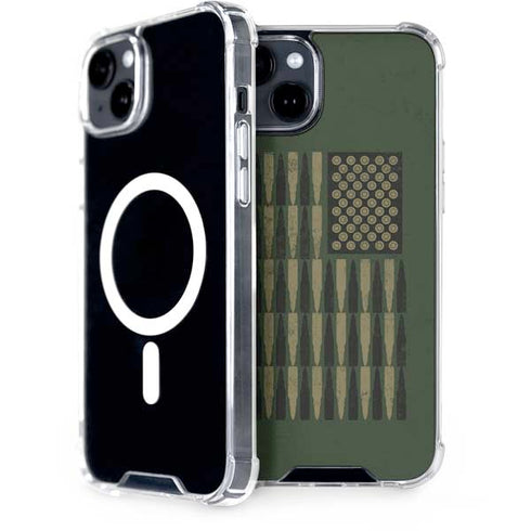 Bullet American Flag iPhone 15 Plus MagSafe Case