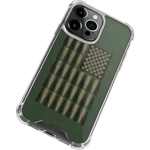 Bullet American Flag iPhone 14 Pro Clear Case