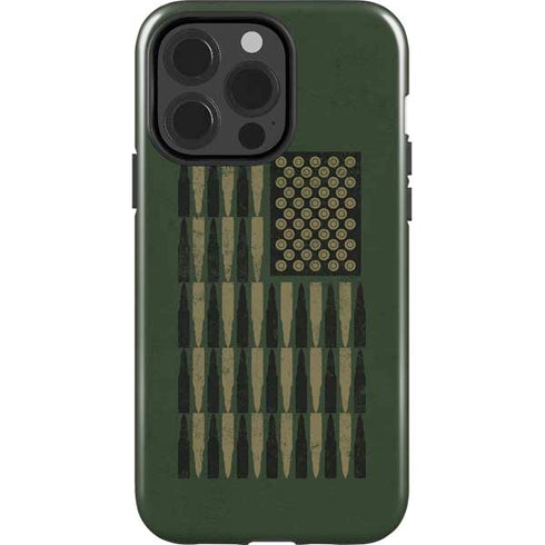 Bullet American Flag iPhone 14 Pro Impact Case