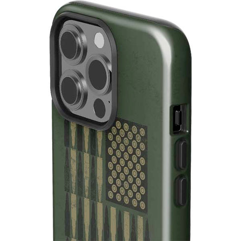 Bullet American Flag iPhone 14 Pro Impact Case