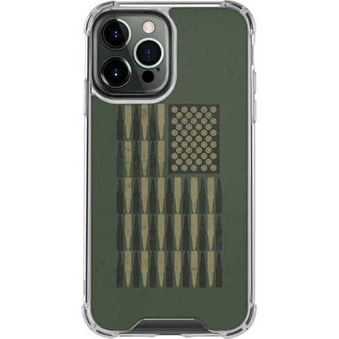 Bullet American Flag iPhone 15 Pro Max Clear Case