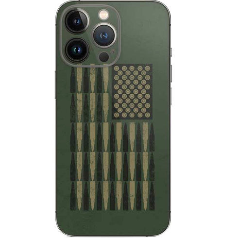 Bullet American Flag iPhone 14 Pro Skin