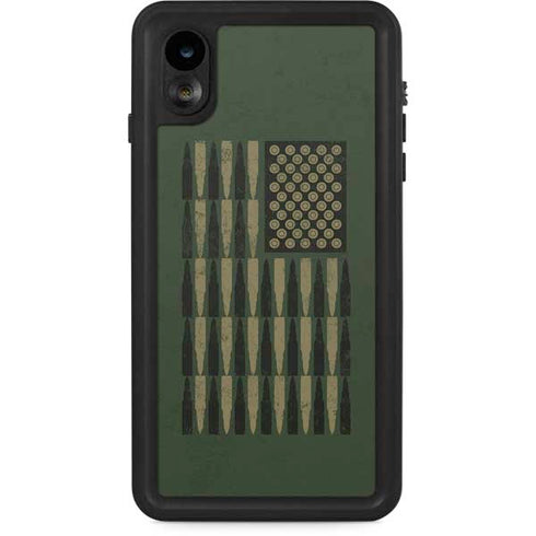 Bullet American Flag iPhone XR Waterproof Case