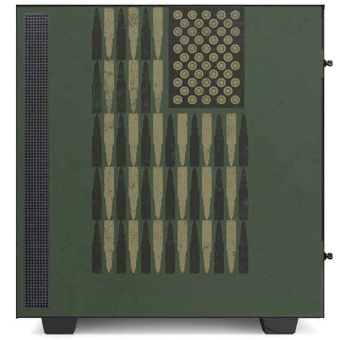 Bullet American Flag NZXT H510 Compact ATX Mid-Tower Case Skin