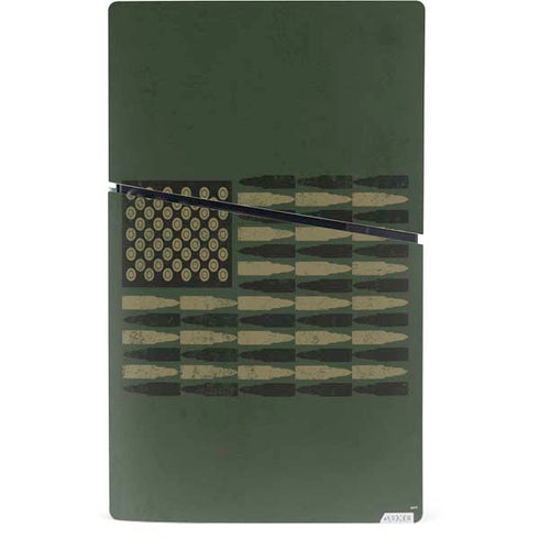 Bullet American Flag PS5 Slim Digital Edition Bundle Skin